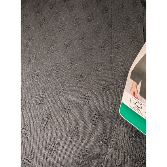 NEW Nicole Miller 3/4 Sleeve Textured Design Blouse | Black - Picture 2 of 4